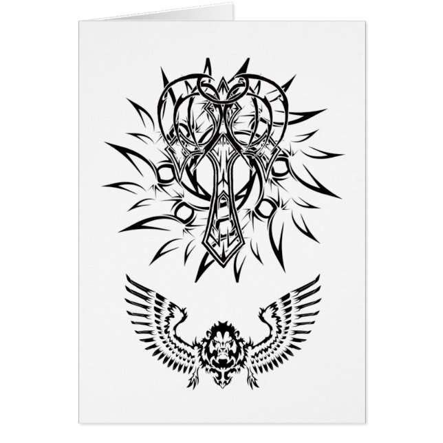 Abstract Christian Tribal Tattoo Design (Front)