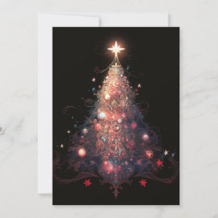 Abstract Christmas Cards - Pretty Christmas Tree