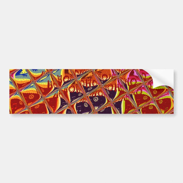 Abstract Christmas Colours Collection. Bumper Sticker (Front)
