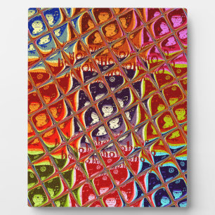 Abstract Christmas Colours Collection. Plaque