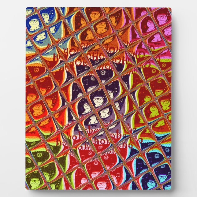 Abstract Christmas Colours Collection. Plaque (Front)