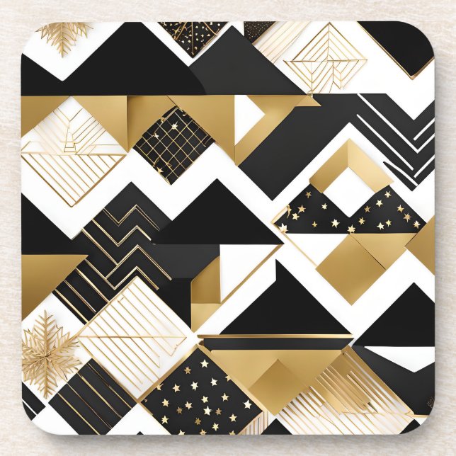 abstract christmas diamonds coaster (Front)
