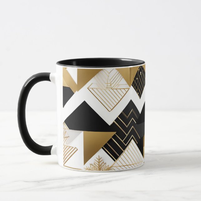 abstract christmas diamonds coffee mug (Left)
