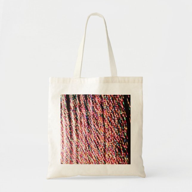 Abstract Christmas Lights Budget Tote Bag (Front)