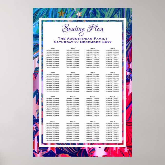 ABSTRACT Christmas Stars 160-seater  Poster (Front)