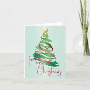 Abstract Christmas Tree Card
