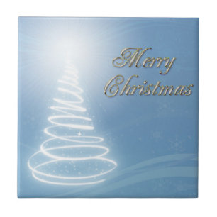 Abstract Christmas Tree Ceramic Tile