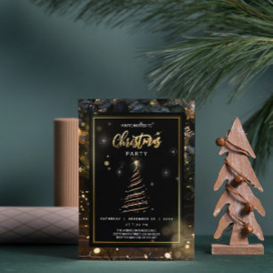 Abstract Christmas Tree Christmas Invitation
