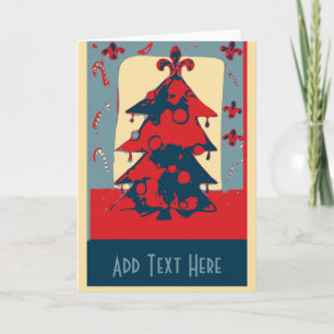 Abstract Christmas Tree Holiday Card