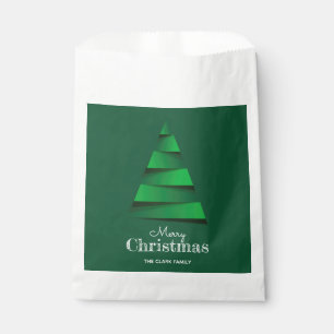 Abstract Christmas Tree Holiday Party Favour Bag