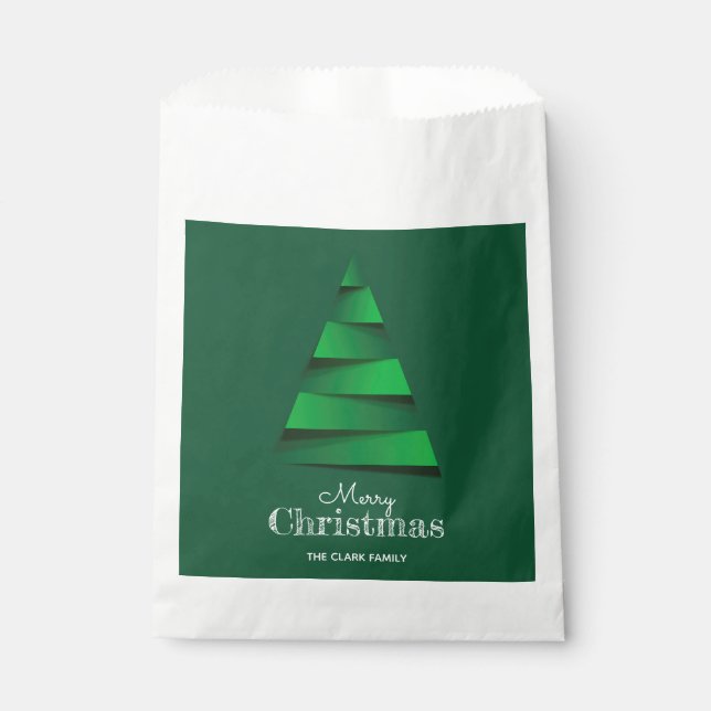 Abstract Christmas Tree Holiday Party Favour Bag (Front)