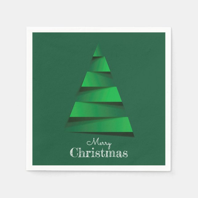Abstract Christmas Tree Holiday Party Napkin (Front)
