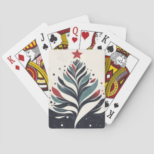 Abstract Christmas Tree Playing Cards