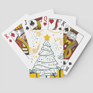 Abstract Christmas Tree Playing Cards
