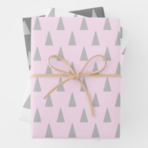 abstract christmas tree wrapping paper 
