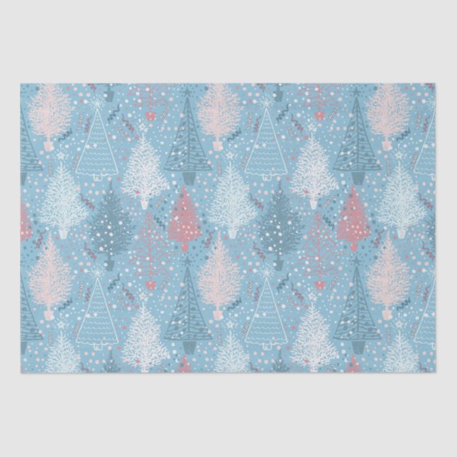 Abstract Christmas Trees Pattern 2 Tissue Paper (Front)