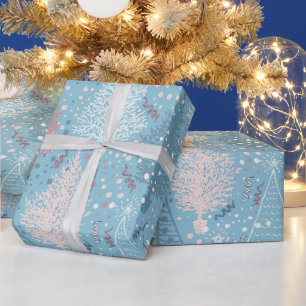 Abstract Christmas Trees Pattern 2 Wrapping Paper