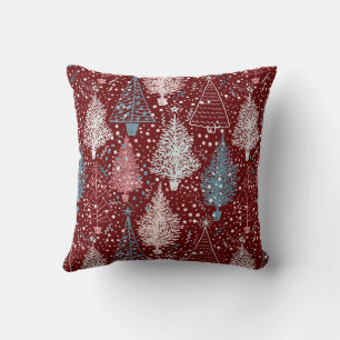 Abstract Christmas Trees Pattern 3 Cushion