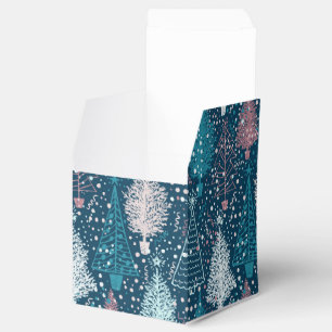 Abstract Christmas Trees Pattern Favour Box