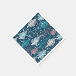 Abstract Christmas Trees Pattern Napkin