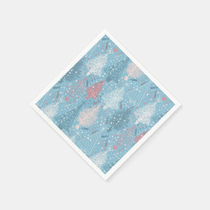 Abstract Christmas Trees Pattern Napkin