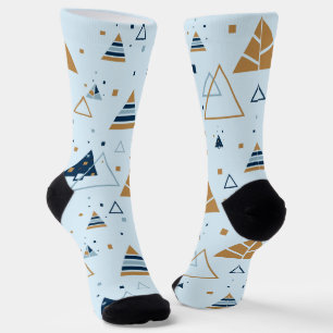 Abstract Christmas trees pattern Socks