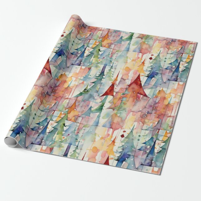 Abstract Christmas  Wrapping Paper (Unrolled)
