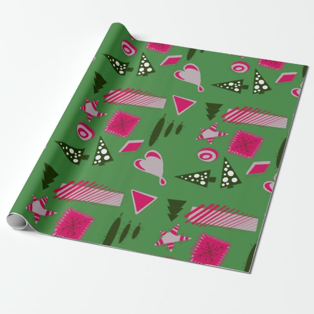Abstract Christmas wrapping paper  (Unrolled)