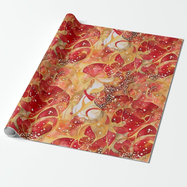 Abstract Christmas  Wrapping Paper (Unrolled)