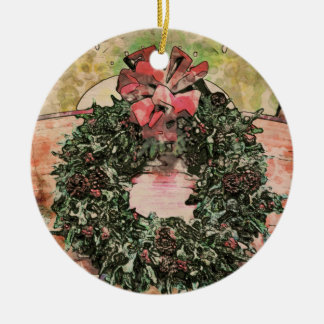 Abstract Christmas Wreath Ornament