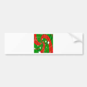 abstract christmas xmas pattern bumper sticker