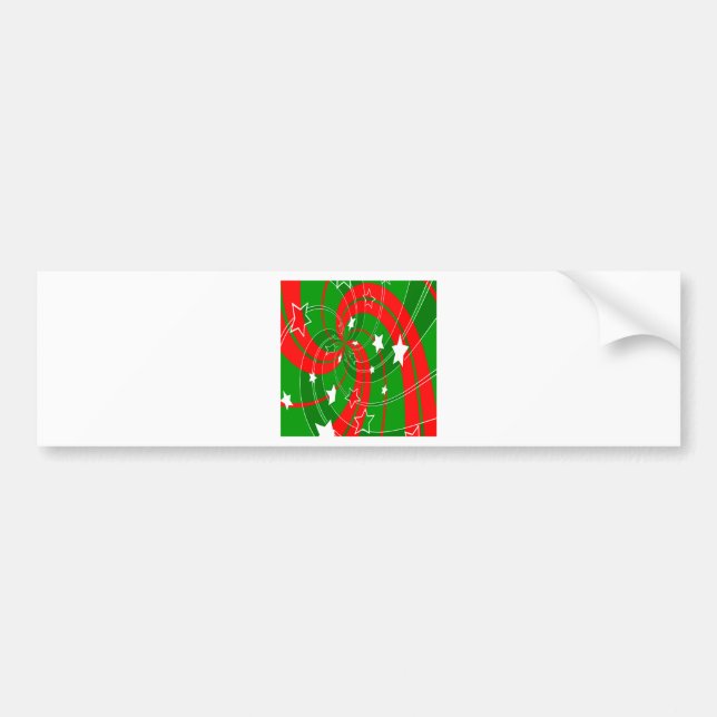 abstract christmas xmas pattern bumper sticker (Front)