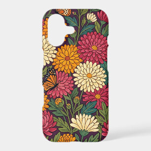 Abstract Chrysanthemums Butterflies iPhone Cases
