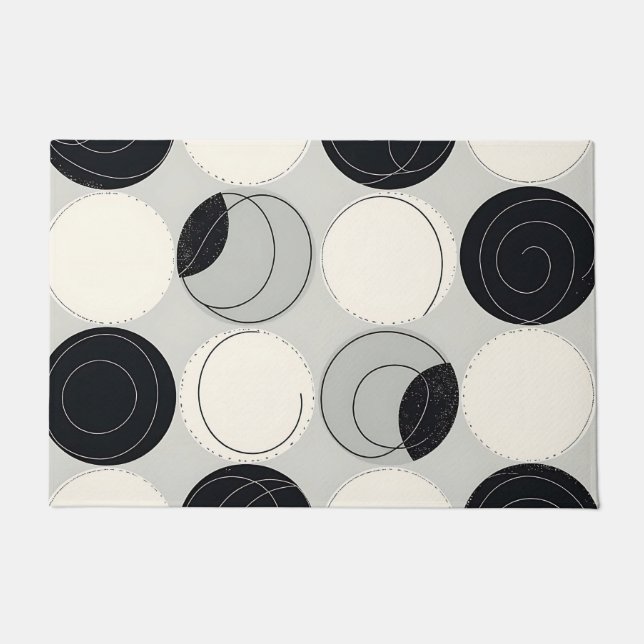 Abstract Circle Overlap Pattern Doormat (Front)