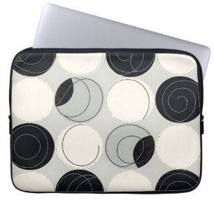 Abstract Circle Overlap Pattern Laptop Sleeve