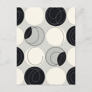 Abstract Circle Overlap Pattern Postcard
