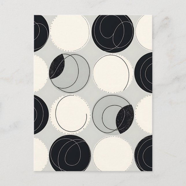 Abstract Circle Overlap Pattern Postcard (Front)