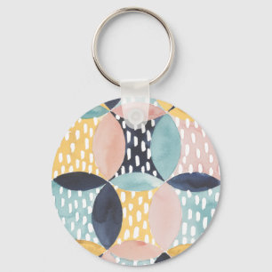 Abstract Circle Pattern Key Ring