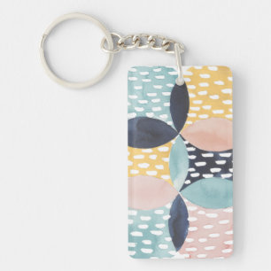 Abstract Circle Pattern Key Ring