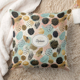 Abstract Circle Pattern -with Glitter & Speckles 2 Cushion