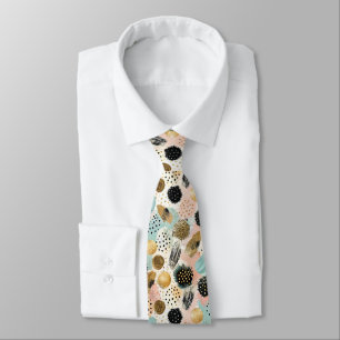 Abstract Circle Pattern -with Glitter & Speckles 2 Tie