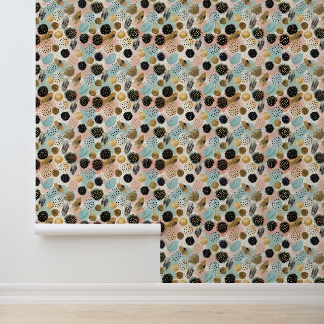 Abstract Circle Pattern -with Glitter & Speckles 2 Wallpaper (Application)