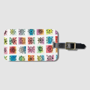 Abstract Circle Shapes Designs Illustration Luggage Tag