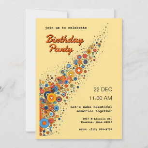 Abstract Circle-Themed Personalised Invitation