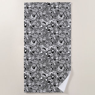 abstract circles beach towel