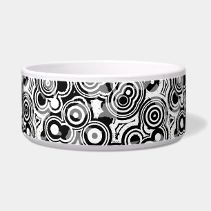 abstract circles cat food bowl