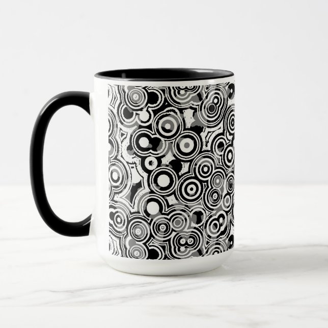 abstract circles coffee mug (Left)