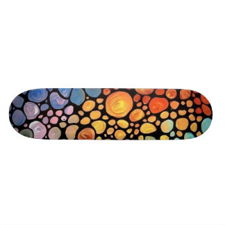 abstract circles deck skateboard