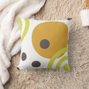 Abstract circles dots cushion