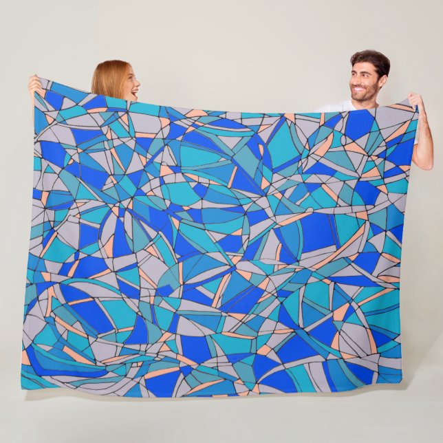 Abstract Circles Fleece Blanket (In Situ)